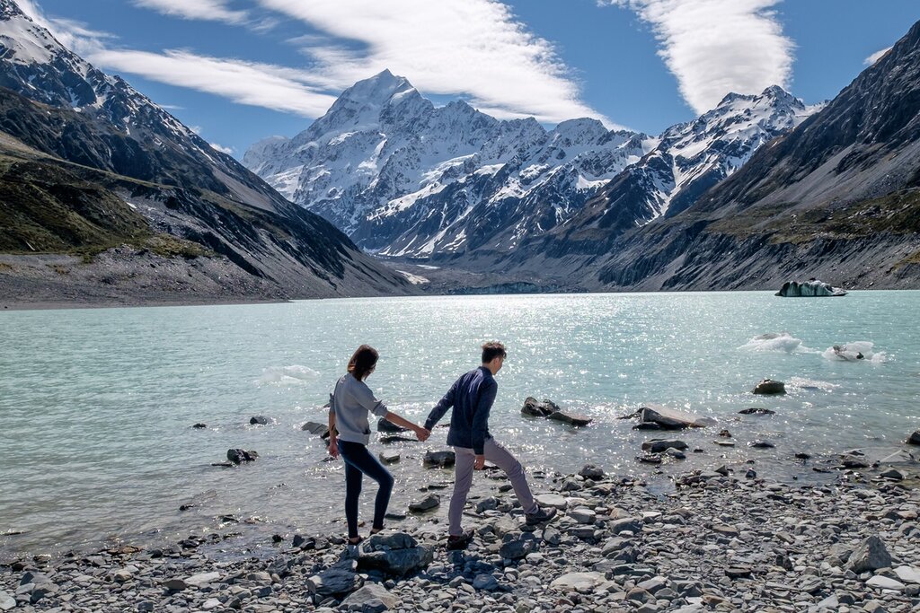 Lune de miel active sur l&rsquo;île du Sud de la Nouvelle-Zélande – 14 jours
